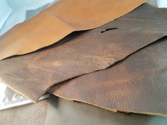 Sale 2 Lbs Large Scrap Brown Leather Pieces for Jewelry,leather