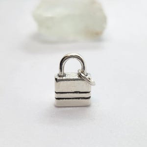 Mini Sterling Silver Padlock Charm,Tiny Silver Lock, Miniature Gate Lock, Vintage Style Small Padlock, Tiny Padlock Charm, Miniature Lock