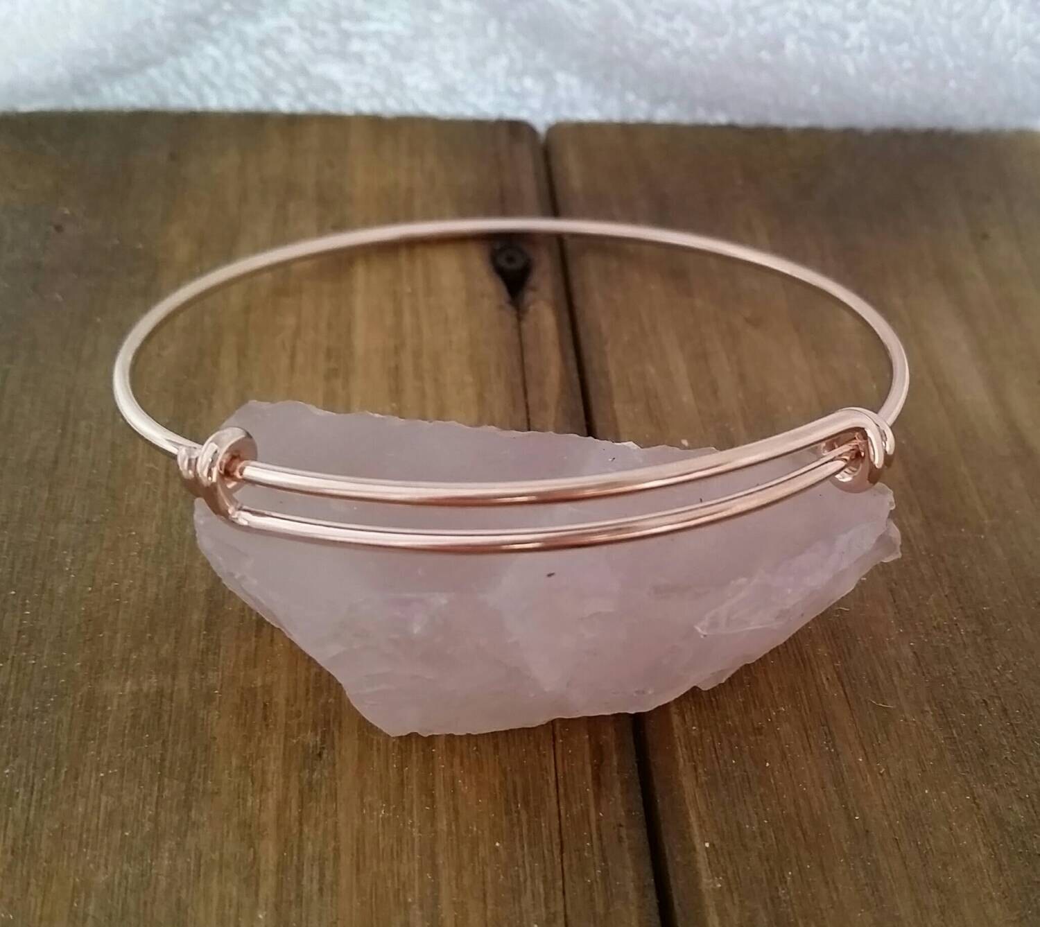 Rose Gold Bangle Rose Gold Plating Over Brass Bangle Etsy