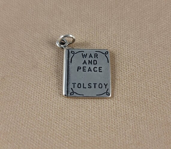 War and Peace Book Charm Sterling Silver War and Peace Book Charm Sterling Silver