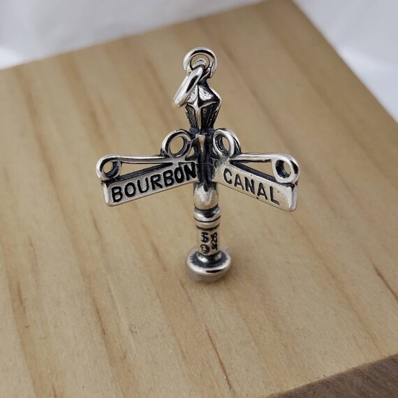 Sterling Silver Bourbon/canal Street Charm,new Orleans Charm