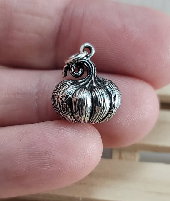 Sterlng Slver Jack-o-lantern Halloween Charm Pumpkn Charm - Etsy