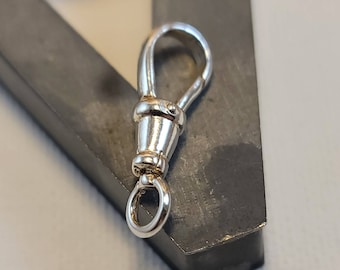 Large Sterling Silver Swivel Clip Push Clasp for Jewelry Making,Large Sterling Swivel Clasp, Silver Lobster Clip Clasp,Long Lobster Clasp
