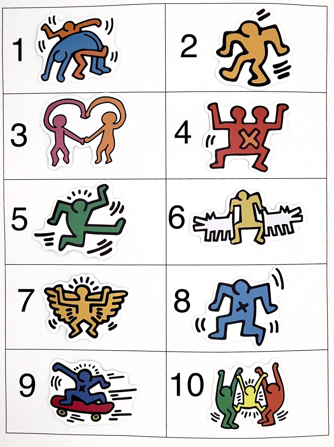Keith Haring Stickers - Etsy