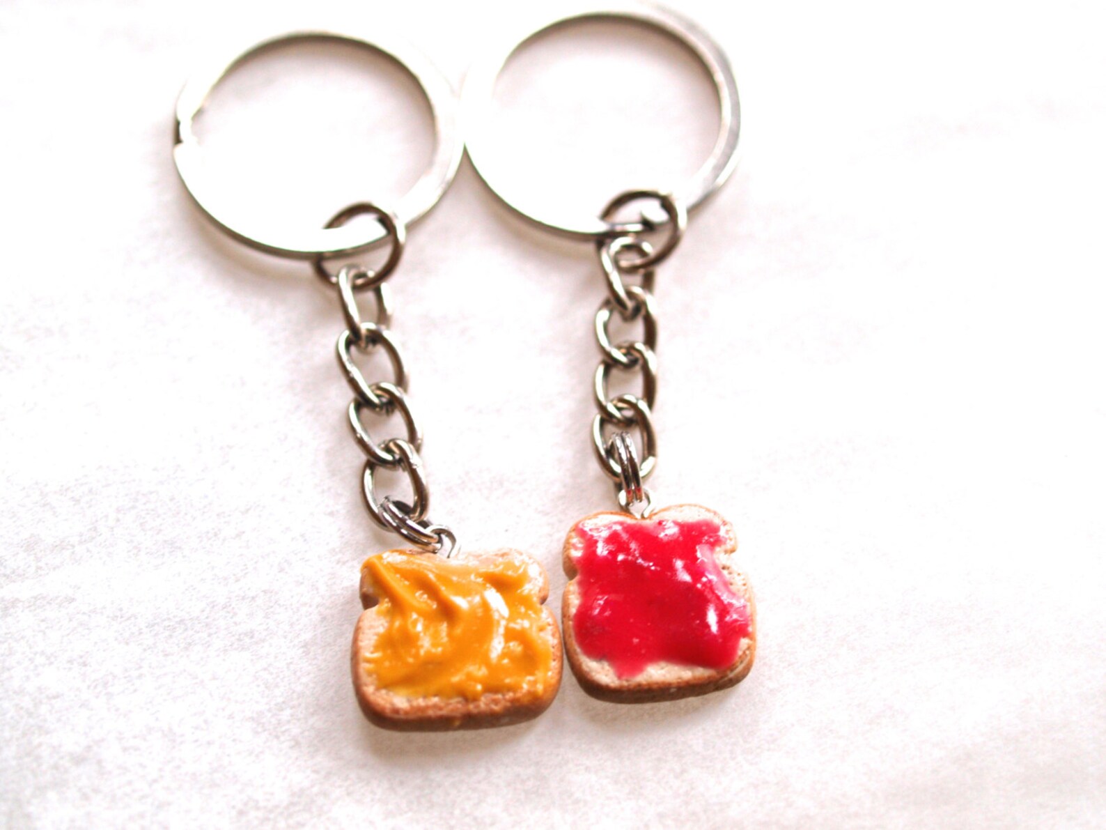 Peanut Butter Jelly Keychain Set Best Friend's BFF Etsy