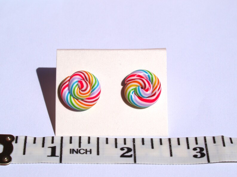 Boucles D’oreilles Pendantes Sucettes En Fimo Multicolore – Neuf Sans Emballage, Dormeuses En Acier
