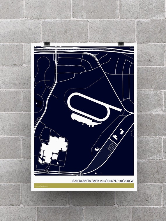 Santa Anita Park Map Santa Anita Park Map | Etsy Ireland
