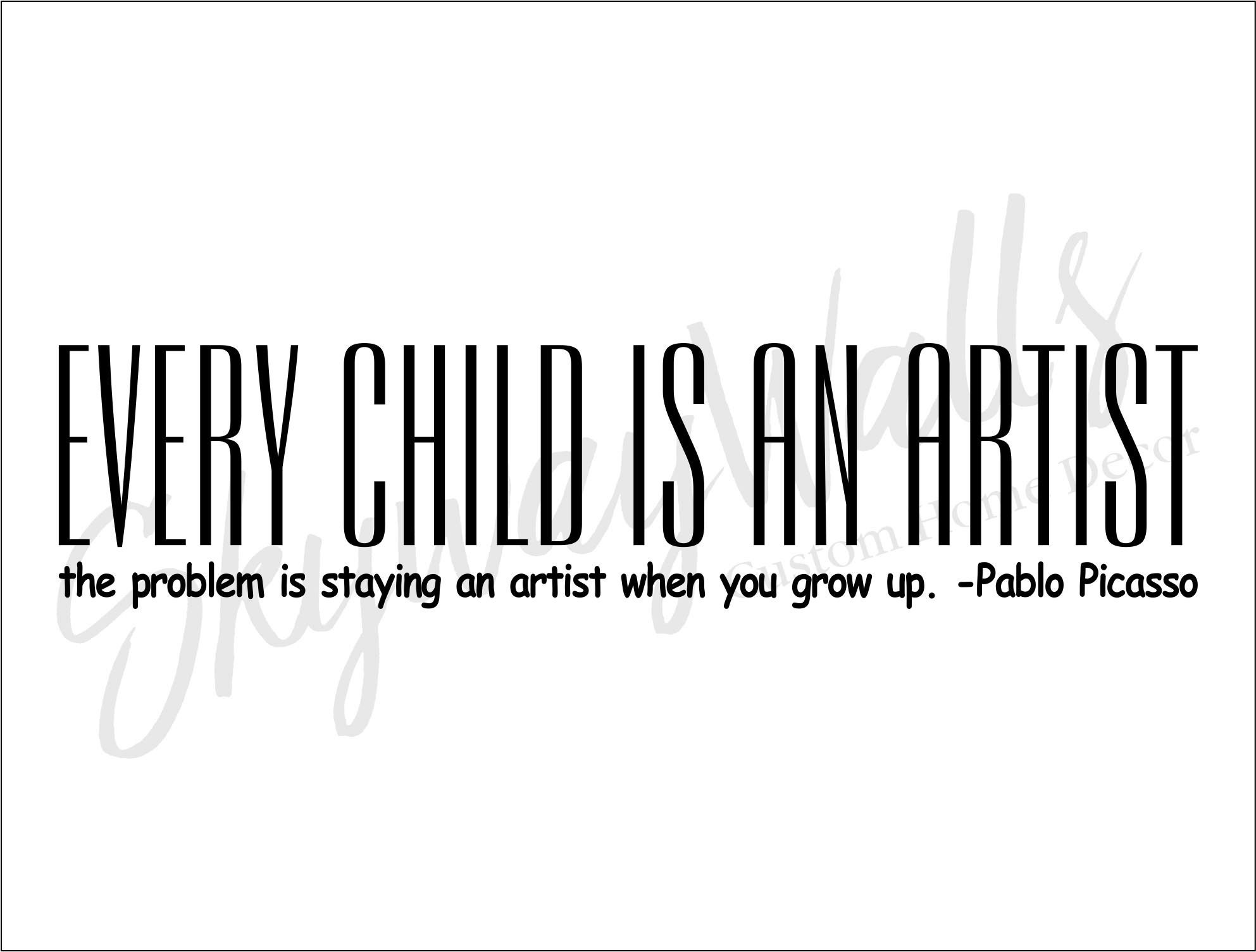 Every Child is an Artist The Problem is Staying an Artist When Etsy