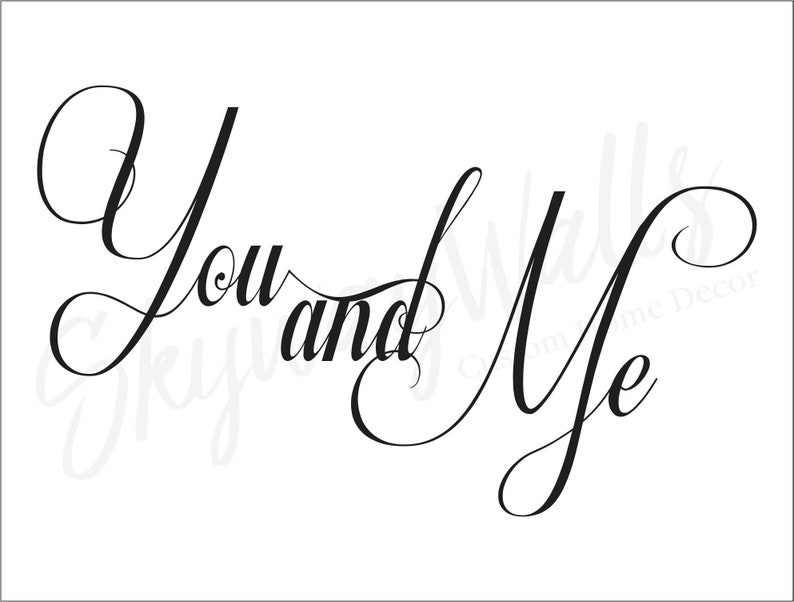 You and Me Vinyl Wall Decal