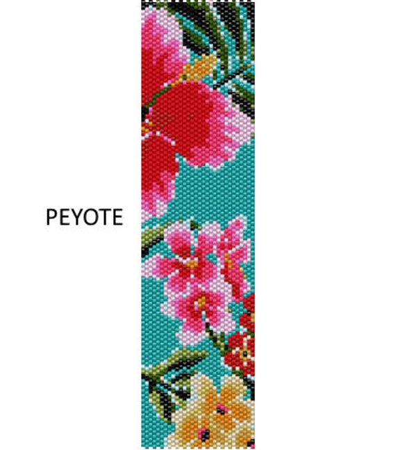 Tropical Flowers, Hawaii, Hibiscus, Summer Time, Beading PATTERNS