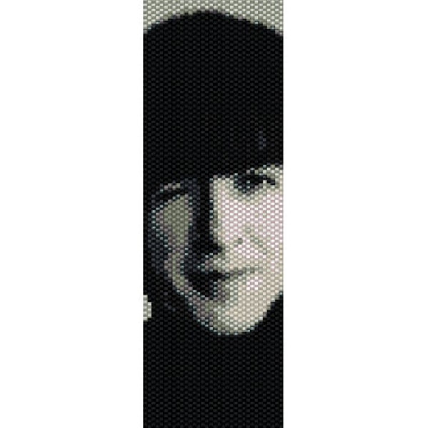 George Harrison, Beatles, Beading PATTERN (even count PEYOTE pattern for bracelet, cuff or bookmark)