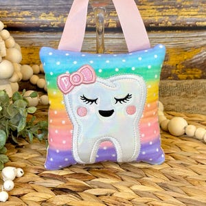 Personalized Tooth Fairy Pillow, Embroidered Pillow, Birthday Gift, Pillow for Kids, Ready to ship