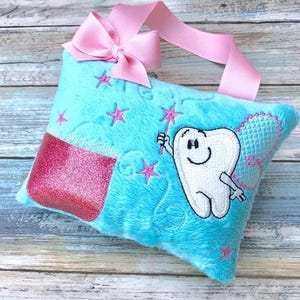 Personalized Tooth Fairy Pillow, Embroidered Pillow, Birthday Gift, Pillow for Kids, Ready to ship