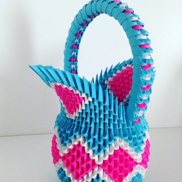 3D Origami Basket  PDF Tutorial