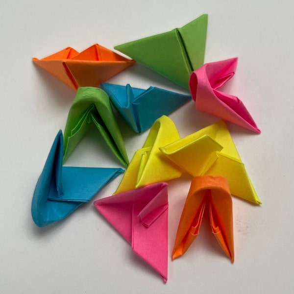 3D Origami Triangle Pieces 1/32 Neon Colors Made To Order