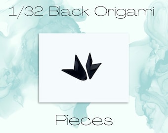 3D Origami Triangle Pieces 1/32 Black Made To Order