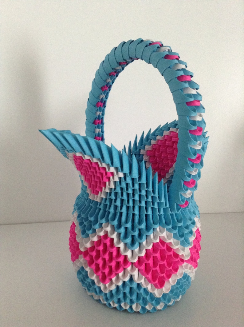 3D Origami Basket PDF Tutorial Etsy Hong Kong