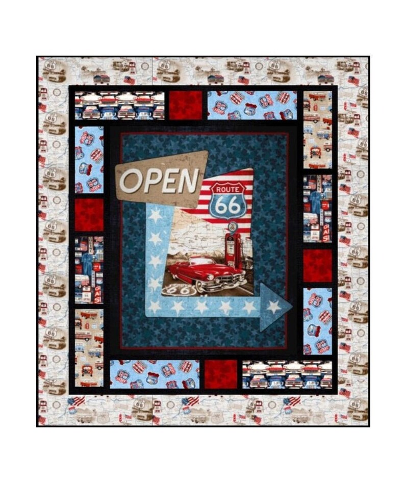 patchwork quilt twin size Quilt king size Quilt for sale Route 66 baby quilt crib size full size queen size