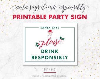christmas party sign etsy