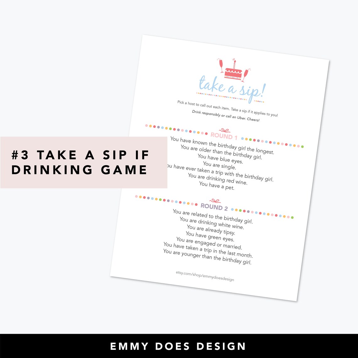 Adult Birthday Game Bundles, Virtual Birthday Games, Who Knows the