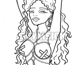 Tied Up Adult Coloring Book - INSTANT PDF DOWNLOAD