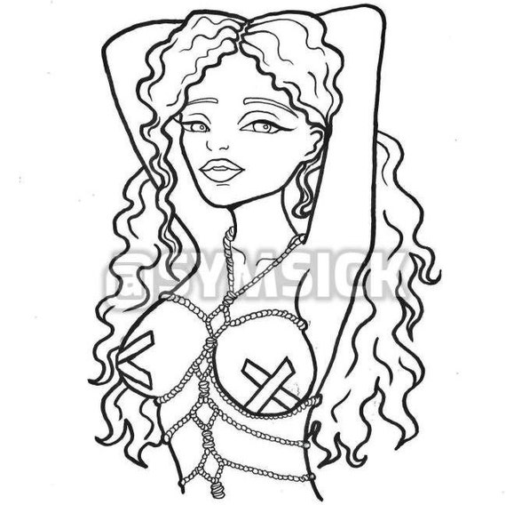 Download Tied Up Adult Coloring Book Instant Pdf Download Etsy