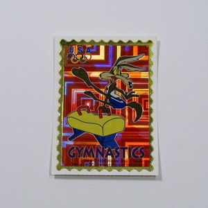 Wile E Coyote Prism Sticker, Gymnastics Decal, Looney Tunes, 1996 Olympics, Team USA wiley 90s