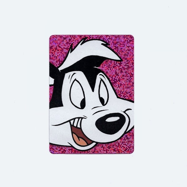 Pepe Le Pew Sticker, Pink Prism Vending Decal, Cartoon Skunk Looney Tunes Warner Bros Glitter 90s 80s