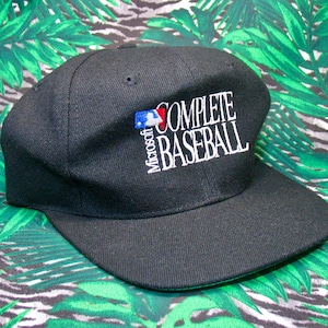 Microsoft Complete Baseball, Black Snapback Cap, Adjustable Hat, 80s 90s gamer programmer