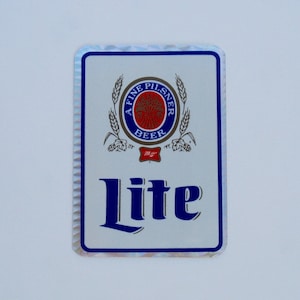 Miller Lite Prism Sticker, Beer Vending Decal, Drink Logo light bar tavern pub brewery 70s 80s milwaukee