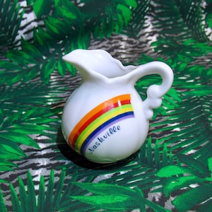 Nashville-melkkancreamer, kleine Tennessee-kan, regenboogkeramiek, koffieservies TN schattig