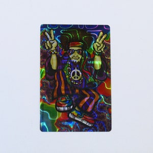 Peace Sign Prism Sticker, Psychedelic Decal, Love Hippie Rainbow Rasta 90s y2k