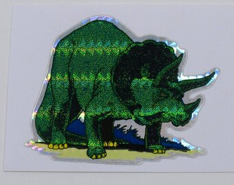 Vintage 80/'s BJ Expressions Prism Triceratops Dinosaurs Mini Sticker Mod