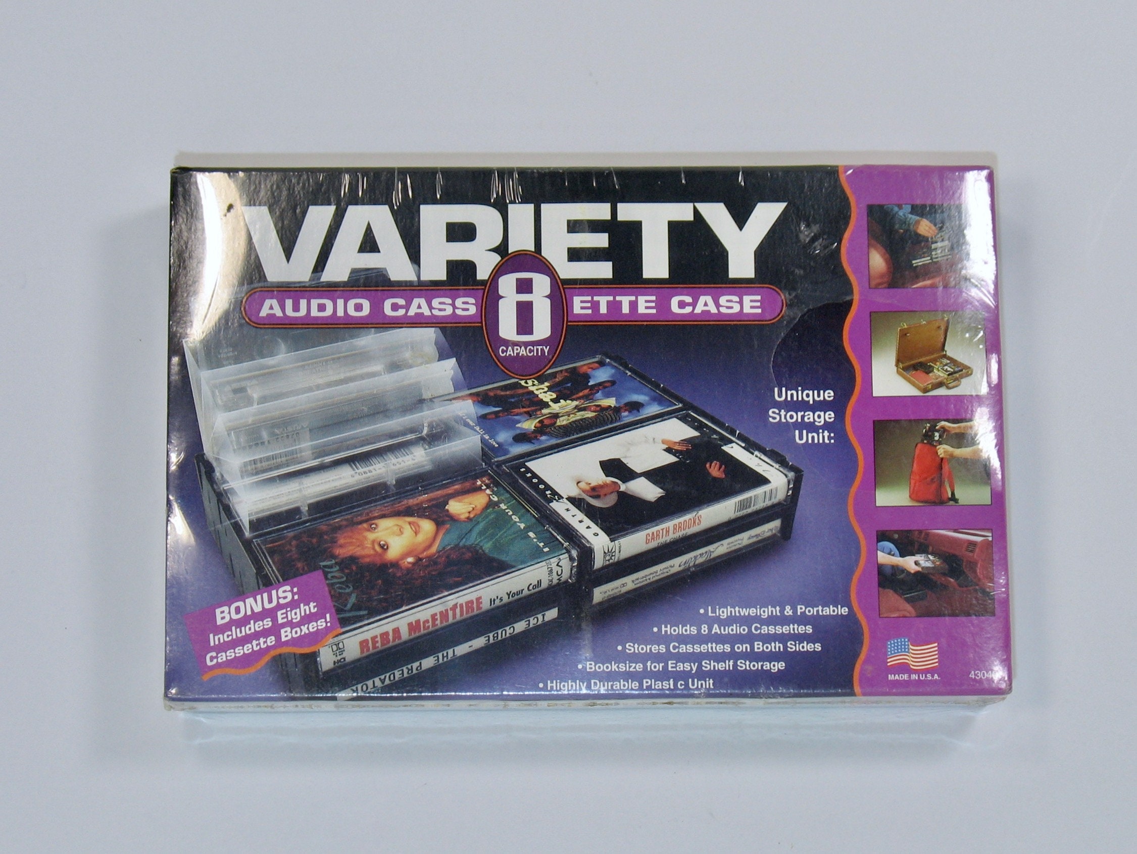 Radio Shack Vintage Cassette Tape Case Holder Storage 15 Tapes Organizer