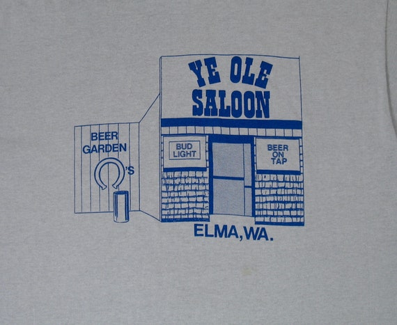 Vintage T Shirt Grau Ye Ole Saloon M Weiche Dunne T Shirt Etsy
