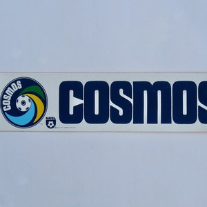 New York Cosmos, naklejka na zderzak piłkarski, naklejka NASL, drużyna NY, kamper z lat 70. i 80.