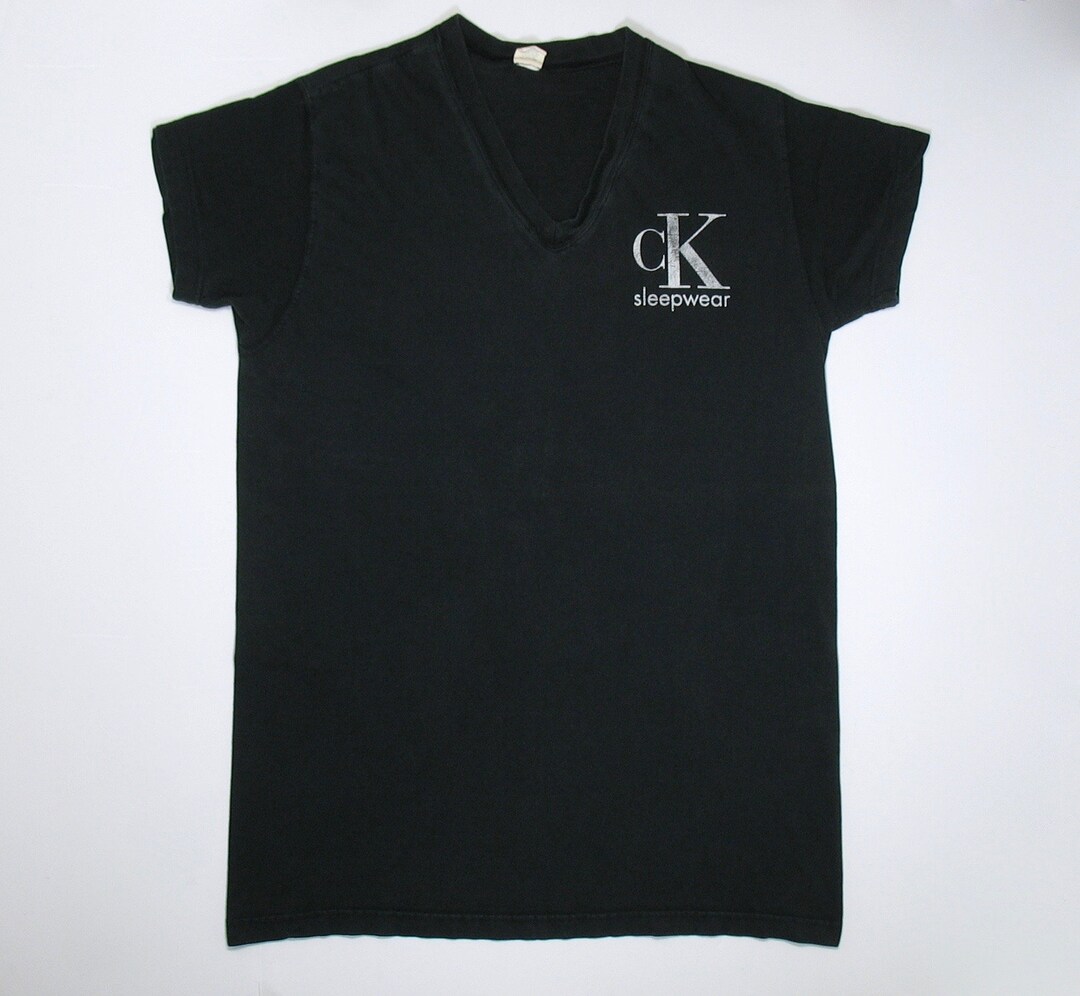 Calvin Klein Sleepwear T Shirt Medium Vintage Designer Black - Etsy