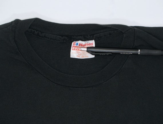 Single Stitch Black Pocket T Shirt Vintage Blank Tee XXL Soft - Etsy