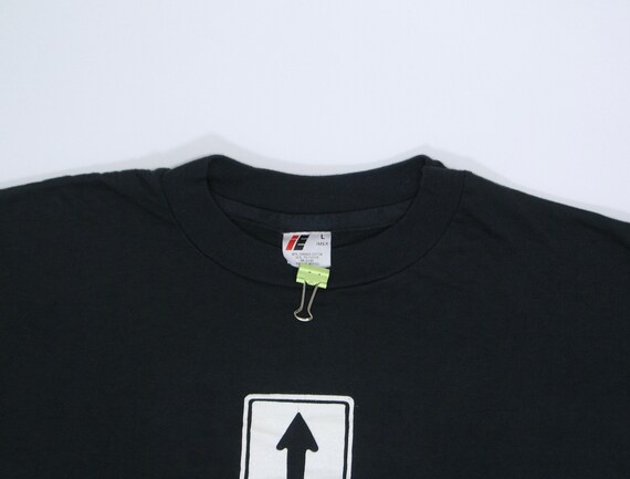 One Way Street Sign T Shirt, Single Stitch Black … - image 5