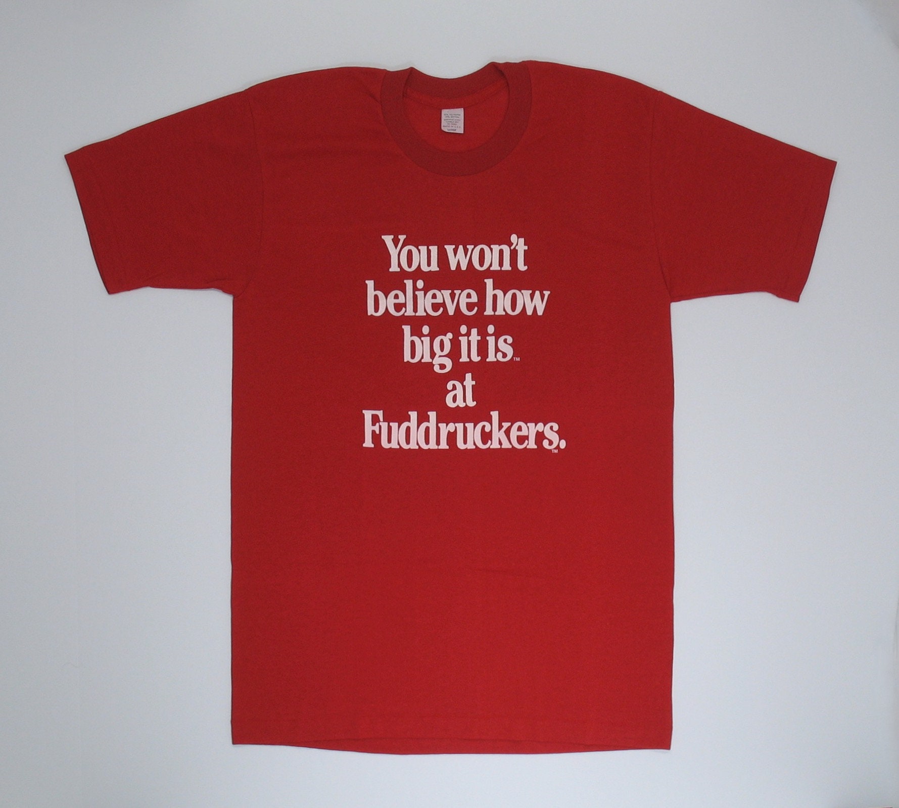 Fuddruckers Single Stitch T Shirt Rare Vintage Tee Small Red - Etsy