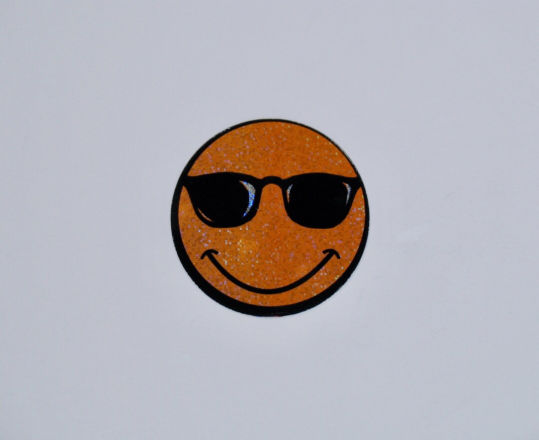 Sunglasses Smiley Face Sticker Vintage Prism Vending Decal Etsy