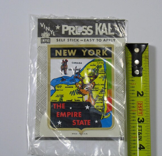 Vintage New York Sticker Decal NY Empire State Building tourist travel ...