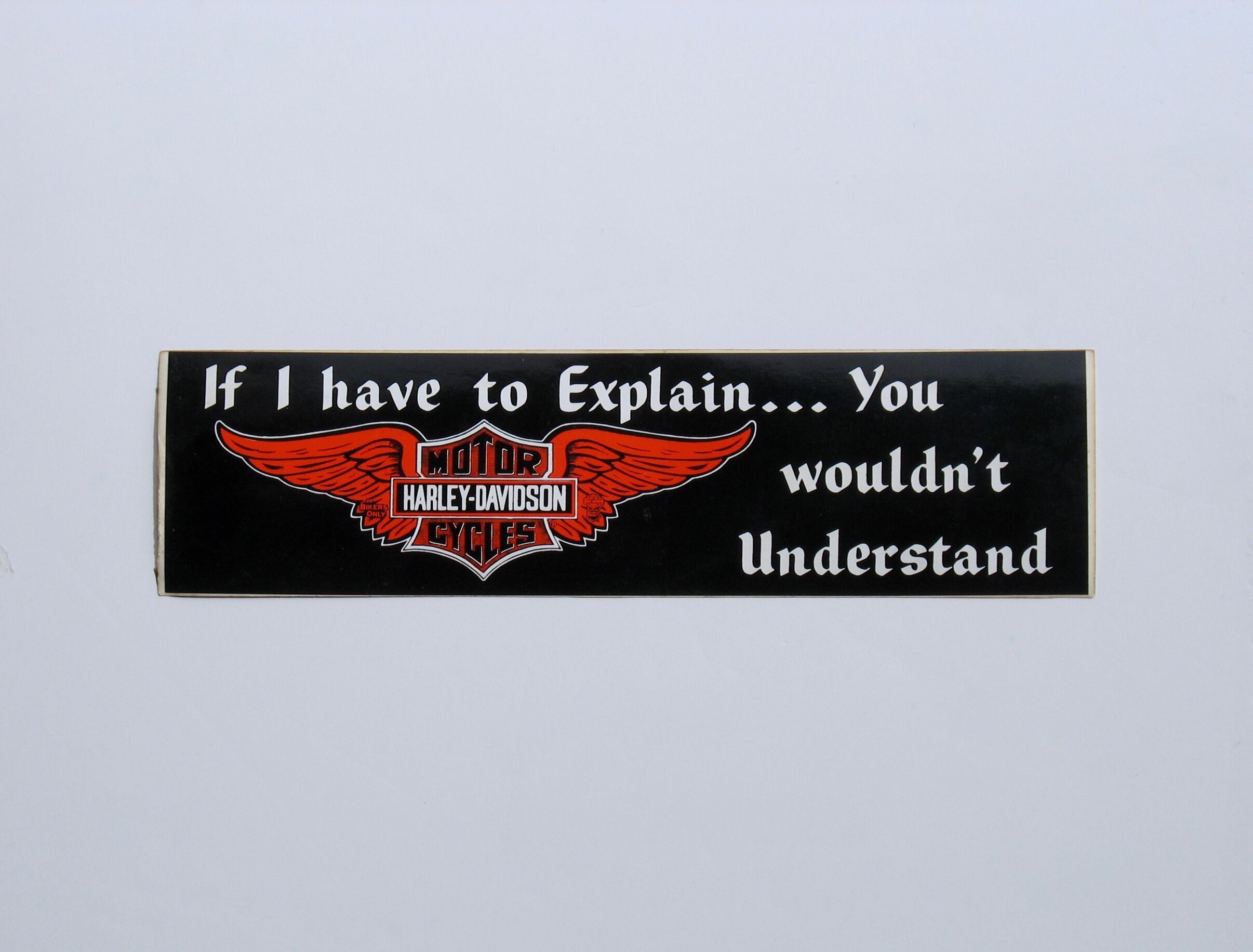 Vintage Harley Davidson Bumper Sticker Decal 70s 80s camper Etsy