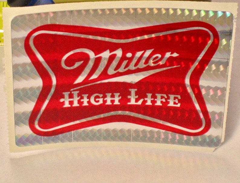 Vintage Miller High Life Prism Sticker Vending Decal Beer | Etsy