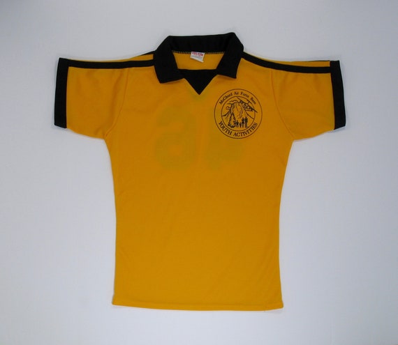 Mcchord Air Force Base Jersey Polo Shirt XS Yellow Black - Etsy
