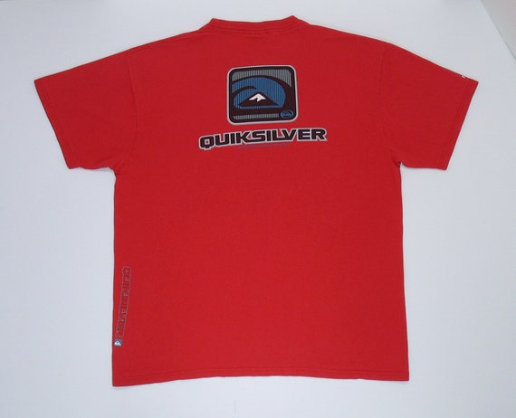 00s Large XL Rider 90s Red Etsy Surf Skater Shirt Y2K Beach Board T Vintage Extra Quiksilver Tee -