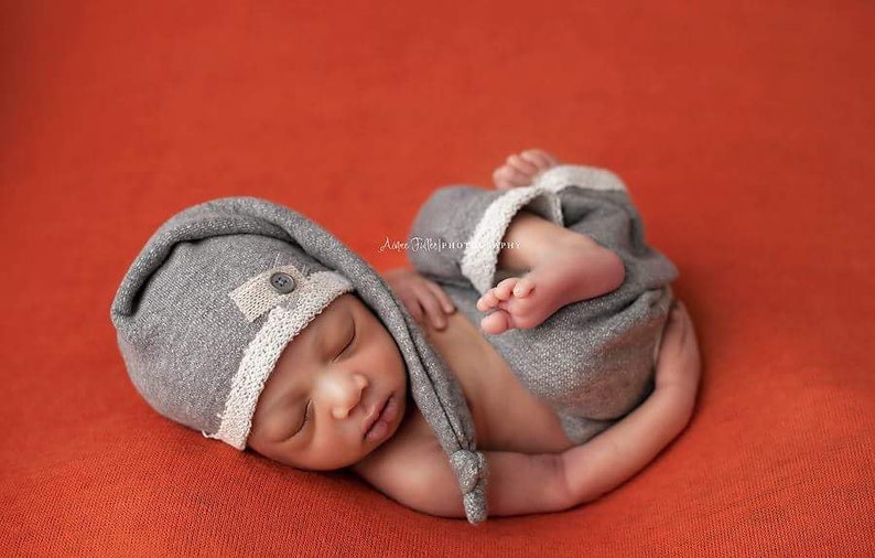 Newborn Boy Pants and Hat Set the ridge Gray and Etsy