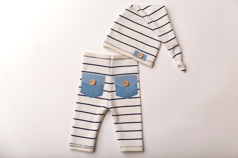 newborn pants and hat set