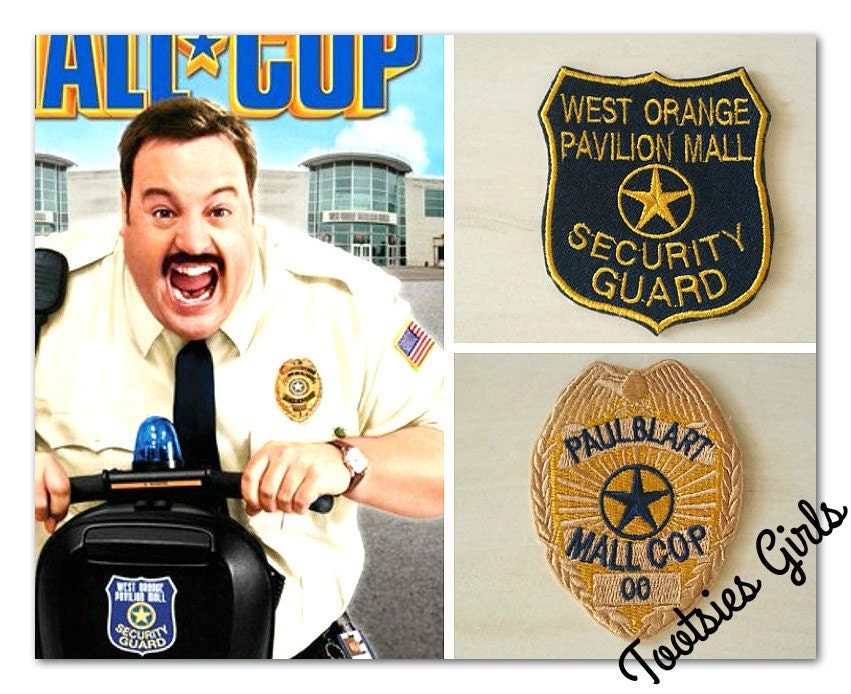 Mall Cop Paul Blart Custom Embroidered Police Badge Iron on Patch Funny Hal...