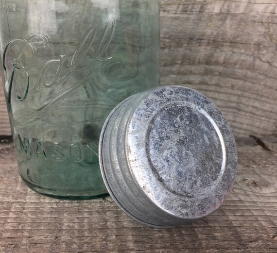 Galvanized Mason Jar Lid Old Tyme Jar Lid Mason Jar Wedding Etsy
